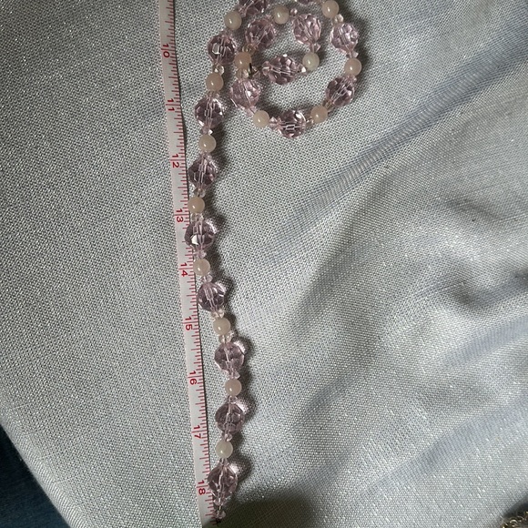 Vintage Deco Pink Crystal Necklace - Picture 7 of 7